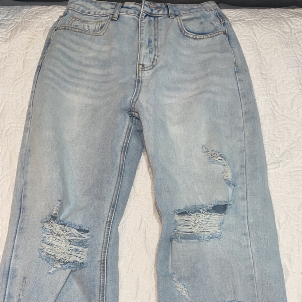 straight leg light jeans